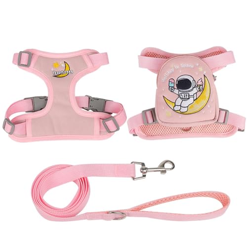 QIANDW Hunderucksack, Geschirr, Hundeweste, Rucksack, selbst-Rucksack, Cartoon-Hundeschultasche, Outdoor-Reise, Hund, kleine Schultasche, Rosa, abnehmbar, Größe S QIANDW Hunderucksack, Geschirr, Hundeweste, Rucksack, selbst-Rucksack, Cartoon-Hundeschultasche, Outdoor-Reise, Hund, kleine Schultasche, Rosa, abnehmbar, Größe S von QIANDW