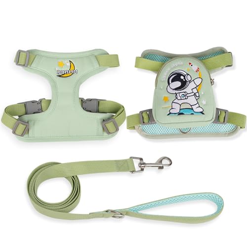 QIANDW Hunderucksack, Geschirr, Hundeweste, Rucksack, selbst-Rucksack, Cartoon-Hundeschultasche, Outdoor-Reise, Hund, kleine Schultasche, grün, abnehmbar, Größe XS QIANDW Hunderucksack, Geschirr, Hundeweste, Rucksack, selbst-Rucksack, Cartoon-Hundeschultasche, Outdoor-Reise, Hund, kleine Schultasche, grün, abnehmbar, Größe XS von QIANDW