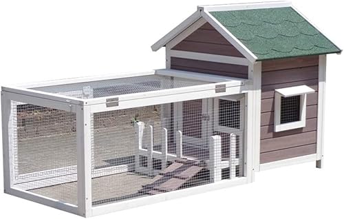 hundehütte Outdoor, Große Hundehütte Im Möbelstil Mit Treppe Und Fenster, Wasserdicht, Abnehmbar Und Waschbar, Große Hundehütte for Den Innenbereich, for Gartenterrasse von QIANMEI