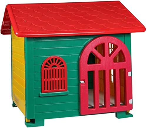 hundehütte Outdoor, Hundehütte for Den Innenbereich, Wasserdichtes Und Sonnensicheres Dach, Winddichtes Hundehaus for Den Außenbereich, Heimtierbedarf, Wasserdicht, Bequem, Leicht Zu Reinigen (Color von QIANMEI