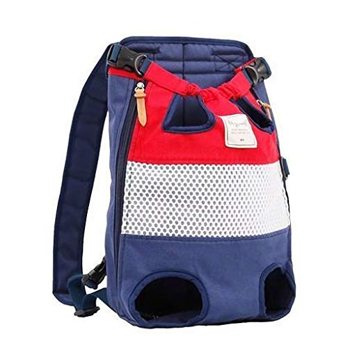 QIFFIY Hunderucksack Haustier-Rucksack-Fördermaschine for Katze Hunde Vorder Travel Hundetragetasche for Tiere Small Medium Hunde Bulldoggen-Welpen Hundetasche (Color : D) von QIFFIY