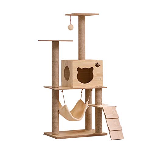 QIFFIY Kratzbaum Cat Kletterbaum Spielzeug Condos Jump-Spielzeug mit Ladder Verkratzen for Katze Klettergerüst Katzen-Haustier-Möbel Katze Turm Katzenbaum (Color : B) von QIFFIY