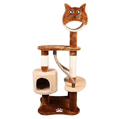 QIFFIY Kratzbaum Multi-Level-Kratzbaum Sisal Kratz Katze Turm Katze Springen Katze Spielzeug Katze Nest Condo Cat Turm Katzenbaum (Color : A) von QIFFIY