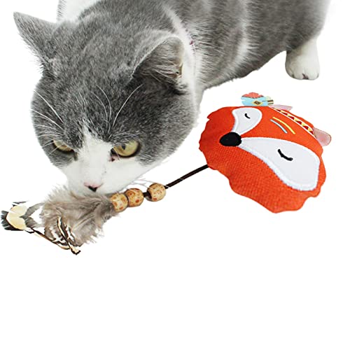 QINGHUAI Kauspielzeug für Katzen - Katzenkauspielzeug für Aggressive Kauer Bissfeste, lustige Tierfor - Lustiges Kätzchenspielzeug für Katzenübungen, Plüschgeschenk für Katzenliebhaber, 3 Stile von QINGHUAI