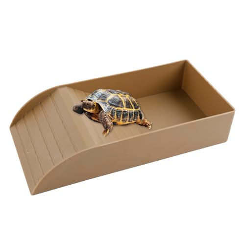 QINGYIWL Wasserbecken für Schildkröten mit Kletterrampe, Schildkröten Zubehör für Reptilientanks, Reptilien-Badebecken, Große Aquariumkäfigzubehör für Reptilien und Amphibien von QINGYIWL
