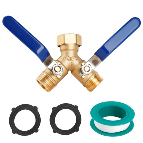 QINGYIWL Wasserverteiler 2fach, 2 Wege Verteiler Wasser 3/4 Zoll, Gardena 2 Wege Verteiler, Messing Wasserverteiler QINGYIWL Wasserverteiler 2fach, 2 Wege Verteiler Wasser 3/4 Zoll, Gardena 2 Wege Verteiler, Messing Wasserverteiler von QINGYIWL