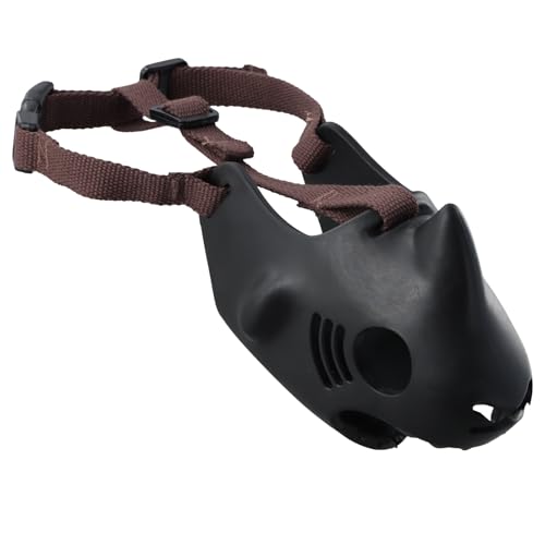 Maulkorb für Hunde, Weicher Korb Hund Maulkorb, Verstellbare Träger Atmungsaktiv Maulkörbe für Kleine, Mittlere und Große Hunde, Verhindert Bellen, Beißen und Kauen (Schwarz, L) von QINGZY