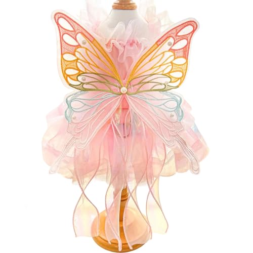 QINZITAO Elegantes Haustier-Prinzessinnenkleid für kleine Hunde und Katzen, mit Schmetterlingsbändern, für Hochzeit und Party QINZITAO Elegantes Haustier-Prinzessinnenkleid für kleine Hunde und Katzen, mit Schmetterlingsbändern, für Hochzeit und Party von QINZITAO