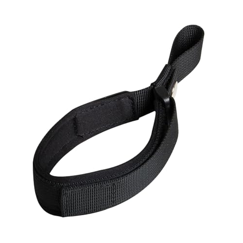 QINZITAO Verstellbare Hundeleine mit Handgelenkschlaufe für sicheren Halt beim Spazierengehen, schwarzes Design, gepolsterter Gurt von QINZITAO