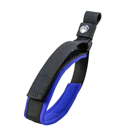 QINZITAO Verstellbare Hundeleine mit Handgelenkschlaufe für sicheren Halt beim Spazierengehen, schwarzes Design, gepolsterter Gurt von QINZITAO