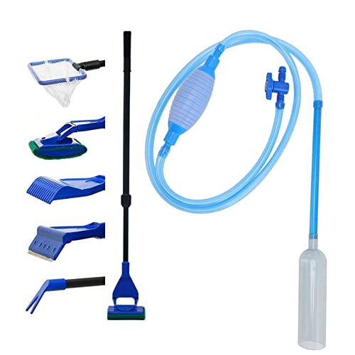 QIODAZOO Aquariumreinigung, Wasserwechsel, mit 5 in 1 und Kies-Reiniger für Aquarium, Reinigungsset für Aquarium, Aquarium, Siphon für Aquarien QIODAZOO Aquariumreinigung, Wasserwechsel, mit 5 in 1 und Kies-Reiniger für Aquarium, Reinigungsset für Aquarium, Aquarium, Siphon für Aquarien von QIODAZOO