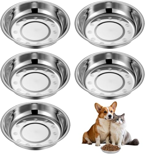 6 Stück Katzennäpfe Edelstahl, Edelstahlersatznapf Trinknapf, Flach Edelstahl Katzennäpfe, Futternapf Katze Napf Fressnapf Futterschüssel Wasser Fütterung Schüssel, Ideal für Kleine Hunde und Katzen 6 Stück Katzennäpfe Edelstahl, Edelstahlersatznapf Trinknapf, Flach Edelstahl Katzennäpfe, Futternapf Katze Napf Fressnapf Futterschüssel Wasser Fütterung Schüssel, Ideal für Kleine Hunde und Katzen von QITIXI:OU