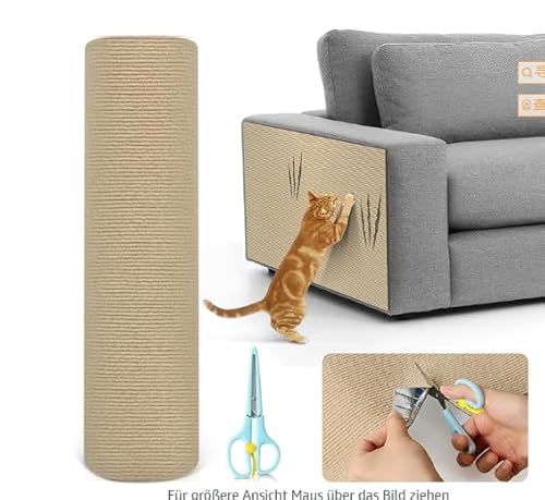 2m x 40cm Kratzmatte Katze Wand, Kratzmatte Katze Selbstklebend, Kratzschutz Sofa Katze, Kratzfolie Katzen Selbstklebend, DIY Trimmbarer Katzen Kratzmatte für Schützt Teppiche Sofa Möbelschutz 2m x 40cm Kratzmatte Katze Wand, Kratzmatte Katze Selbstklebend, Kratzschutz Sofa Katze, Kratzfolie Katzen Selbstklebend, DIY Trimmbarer Katzen Kratzmatte für Schützt Teppiche Sofa Möbelschutz von QITIXI:OU