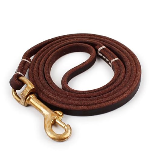 QIUMING 130 cm/180 cm bequemes Zugseil der Hundeleine aus echtem Leder für das Training und Spazierengehen Kleiner bis mittelgroßer Hunde in Braun, Rot, Grün QIUMING 130 cm/180 cm bequemes Zugseil der Hundeleine aus echtem Leder für das Training und Spazierengehen Kleiner bis mittelgroßer Hunde in Braun, Rot, Grün von QIUMING