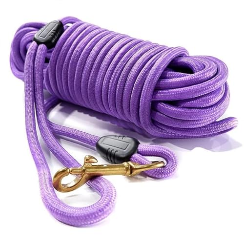 QIUMING Hundetrainingsleinen, Lange Leine mit gepolstertem Schaumstoffgriff, für kleine, mittelgroße und große Hunde mit hoher Beanspruchung, Tracking, Camping, Agility-Training QIUMING Hundetrainingsleinen, Lange Leine mit gepolstertem Schaumstoffgriff, für kleine, mittelgroße und große Hunde mit hoher Beanspruchung, Tracking, Camping, Agility-Training von QIUMING