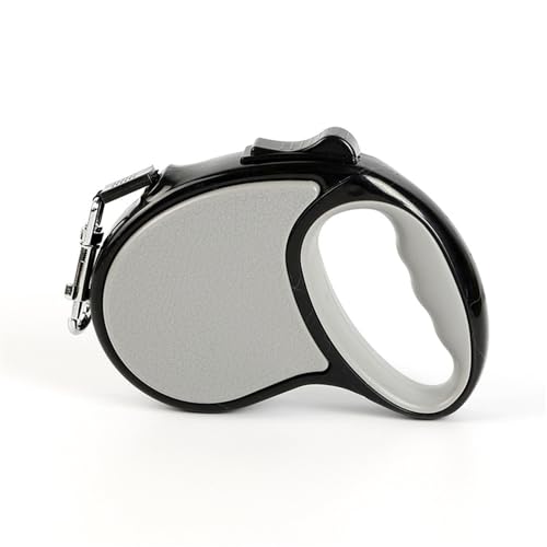 QIUYMGFG Hundeleine Verstellbare Führleine Einziehbare Haustier-Hundeleine 3 m 5 m Welpenlauf-Laufleine für kleine mittelgroße Hunde(Gray,5m) von QIUYMGFG