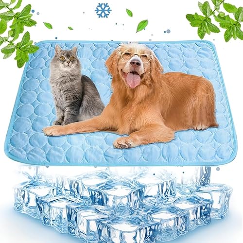 QIXUJAK 2025 Neu Kühlmatte für Den Sommer,Kühlmatte Hund, Hundekühlmatte für Hund & Katze Selbstkühlende Matte für Haustiere Summer Pet Ice Pad Abrieb- und Bissfest Natürliche Kühlung (Blau,XL) QIXUJAK 2025 Neu Kühlmatte für Den Sommer,Kühlmatte Hund, Hundekühlmatte für Hund & Katze Selbstkühlende Matte für Haustiere Summer Pet Ice Pad Abrieb- und Bissfest Natürliche Kühlung (Blau,XL) von QIXUJAK