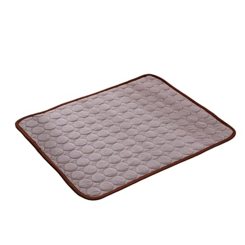 QIXUJAK Haustier Sommer Katzen- und Hundekühlkissen Sommer-Eiskissen Hundekühlkissen, verschleißfest, bissfest, natürliches Kühlkissen (Braun,L 70 * 55cm) von QIXUJAK