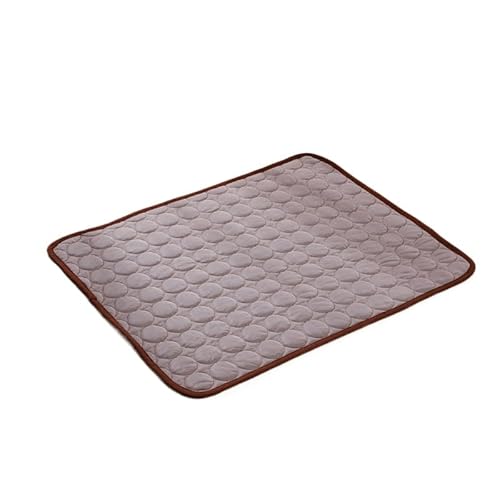 QIXUJAK Haustier Sommer Katzen- und Hundekühlkissen Sommer-Eiskissen Hundekühlkissen, verschleißfest, bissfest, natürliches Kühlkissen (Braun,XXL150*100cm) von QIXUJAK