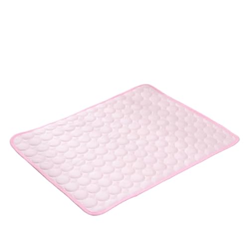 QIXUJAK Haustier Sommer Katzen- und Hundekühlkissen Sommer-Eiskissen Hundekühlkissen, verschleißfest, bissfest, natürliches Kühlkissen (Rosa,L 70 * 55cm) von QIXUJAK