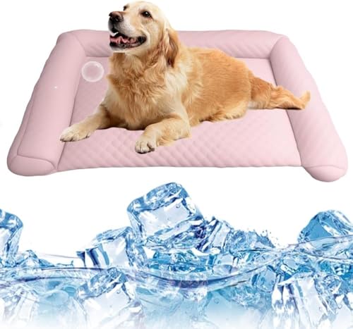 QIXUJAK Hundekühlmatte, Ganzjahres-Universal-Hundekühldecke, Sommerkühlmatte, Hundematte und Hundekühlmatte, Geeignet für Zuhause, Ausflug oder im Auto, Wasserdicht und Faltbar (Rosa,L 70 * 45cm) QIXUJAK Hundekühlmatte, Ganzjahres-Universal-Hundekühldecke, Sommerkühlmatte, Hundematte und Hundekühlmatte, Geeignet für Zuhause, Ausflug oder im Auto, Wasserdicht und Faltbar (Rosa,L 70 * 45cm) von QIXUJAK