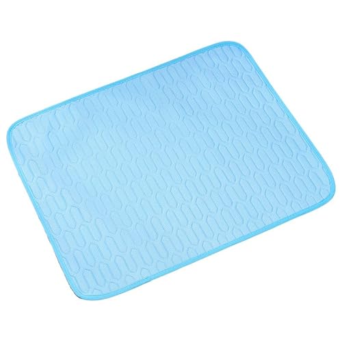QIXUJAK Kühlmatte für Haustiere, waschbare Kühlmatte für Katzen und Hunde, Bequeme Latex-Kühlmatte für Haustiere für heiße Sommertage, ideal für Haustiere (Blau,XXL 150 * 100cm) von QIXUJAK