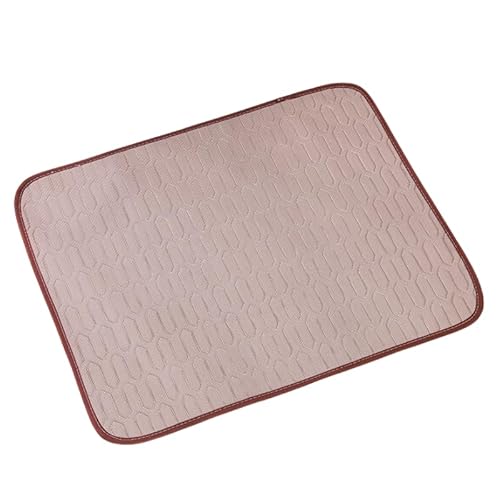 QIXUJAK Kühlmatte für Haustiere, waschbare Kühlmatte für Katzen und Hunde, Bequeme Latex-Kühlmatte für Haustiere für heiße Sommertage, ideal für Haustiere (Braunes,S 50 * 40cm) von QIXUJAK