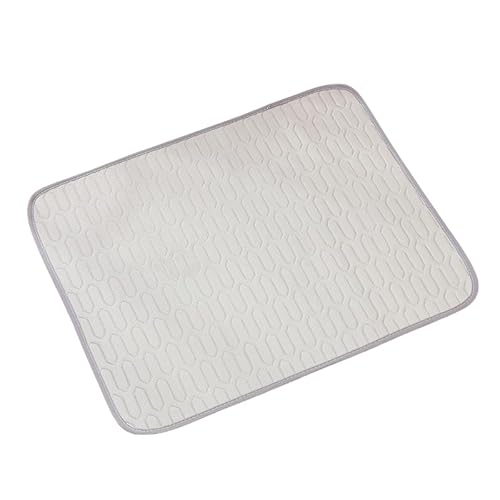 QIXUJAK Kühlmatte für Haustiere, waschbare Kühlmatte für Katzen und Hunde, Bequeme Latex-Kühlmatte für Haustiere für heiße Sommertage, ideal für Haustiere (Graues,L 70 * 55cm) von QIXUJAK