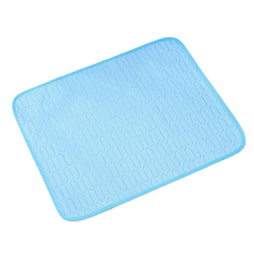 QIXUJAK Kühlmatte für Haustiere, waschbare Kühlmatte für Katzen und Hunde, Bequeme Latex-Kühlmatte für Haustiere für heiße Sommertage, ideal für Haustiere (Himmelblaues,XXL 150 * 100cm) von QIXUJAK