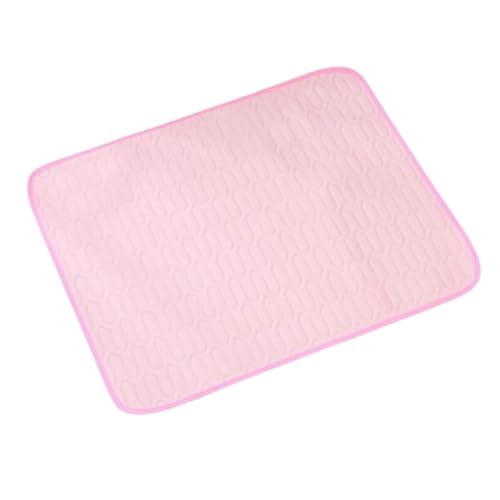 QIXUJAK Kühlmatte für Haustiere, waschbare Kühlmatte für Katzen und Hunde, Bequeme Latex-Kühlmatte für Haustiere für heiße Sommertage, ideal für Haustiere (Rosa,L 70 * 55cm) von QIXUJAK