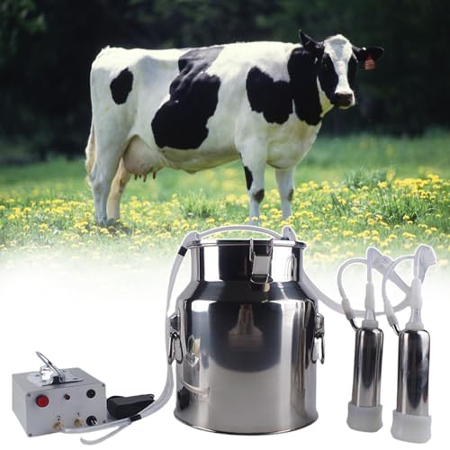 Ziegenmelkmaschine, Kuh- Und Schafmelkmaschine, 14 L Für Rinder, Klappbarer Griff, Vakuumpulsationshost Aus Aluminiumlegierung, EIN-Knopf-Öffnung, Mit Durchflussbegrenzungsventil,A Ziegenmelkmaschine, Kuh- Und Schafmelkmaschine, 14 L Für Rinder, Klappbarer Griff, Vakuumpulsationshost Aus Aluminiumlegierung, EIN-Knopf-Öffnung, Mit Durchflussbegrenzungsventil,A von QIeCny