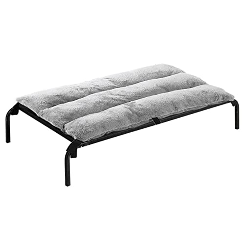 QIooQsaQ Erhöhtes Hundebett, erhöhtes Bett für Hunde, inklusive Hundematratze (Farbe: Schwarz, Größe: 104 x 68 x 21 cm) von QIooQsaQ