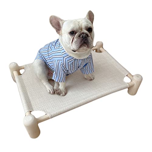 QIooQsaQ Erhöhtes Hundebett, erhöhtes Hundebett, waschbar, kühles Hundebett, Hundebett für drinnen und draußen, Beige (Beige 25,4 cm L x 50,8 cm B x 177,8 cm T) von QIooQsaQ