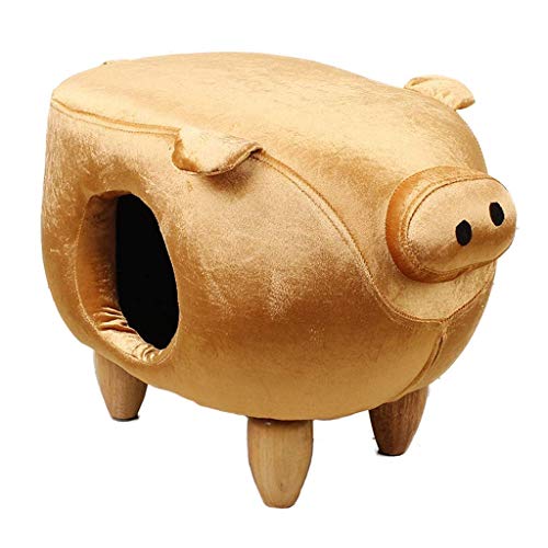 QIooQsaQ Haustier-Hundebett, niedliches Cartoon-Design, weich, waschbar, Tierform, Hundehütte (Farbe: D) (Farbe: C) von QIooQsaQ