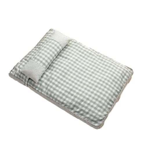 QIooQsaQ Haustier-Schlafbett, Hundematte, abnehmbare und waschbare Hundehütte, Schlafmatte, Ganzjahres-Hundehütte, Hundebett (Hellgrün, M) (Hellgrün, 2,5 cm L x 5,1 cm B x 7,6 cm T) von QIooQsaQ