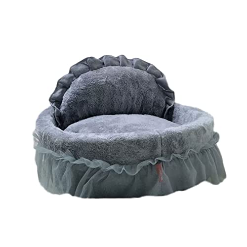 QIooQsaQ Hundehütte, Katze, Prinzessinnenbett, vier Jahreszeiten, universal, für kleine und mittelgroße Hunde, abnehmbares Haustierbett, Grau QIooQsaQ Hundehütte, Katze, Prinzessinnenbett, vier Jahreszeiten, universal, für kleine und mittelgroße Hunde, abnehmbares Haustierbett, Grau von QIooQsaQ