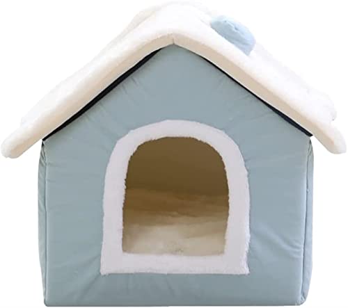 QIooQsaQ Hundehütte Haus Winterwärme komplett umschlossen kleiner Hund Outdoor Indoor abnehmbar QIooQsaQ Hundehütte Haus Winterwärme komplett umschlossen kleiner Hund Outdoor Indoor abnehmbar von QIooQsaQ