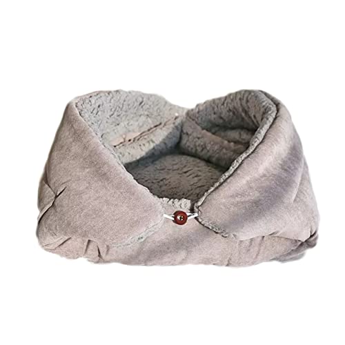 QIooQsaQ Multifunktionale Schlafmatte für den Winter, warm, Katzenstreu, Katzenschlafsack mit Teppich, für Hunde und Katzen, Outdoor-Schlafbett (B, 80 x 60 cm) von QIooQsaQ