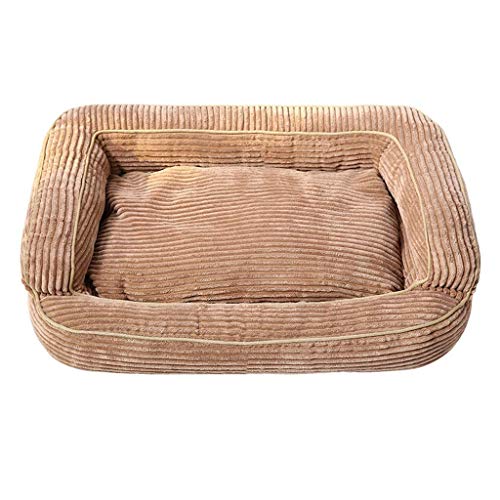 QIooQsaQ Toy Deluxe Hundebett, extra groß, Kaffeefarbe, Haustierkissen für große Hunde, Samt, abnehmbar und waschbar (Farbe: A, Größe: L) (Farbe: A, Größe: L) (B XL) von QIooQsaQ