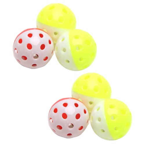 QIooQsaQ Vogelspielzeug für Papageien, hohl, Glockenball für Sittiche, Nymphensittiche, Kauspielzeug, 6 Stück QIooQsaQ Vogelspielzeug für Papageien, hohl, Glockenball für Sittiche, Nymphensittiche, Kauspielzeug, 6 Stück von QIooQsaQ