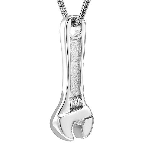 QJZM Urnen-Halskette aus Edelstahl mit Schlüssel für Asche, Andenken, Gedenkkette, Schmuck, Geschenk, Silber, 5 Stück von QJZM