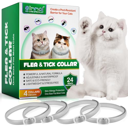 QLIGES Zecken-Flohband Katze, Flohhalsband für Katzen 4Pcs, 24 Monate lang wirksamer Schutz, Schutz vor Hautallergien, weich und bequem, verstellbar, wasserdicht, für alle Katzen geeignet QLIGES Zecken-Flohband Katze, Flohhalsband für Katzen 4Pcs, 24 Monate lang wirksamer Schutz, Schutz vor Hautallergien, weich und bequem, verstellbar, wasserdicht, für alle Katzen geeignet von QLIGES