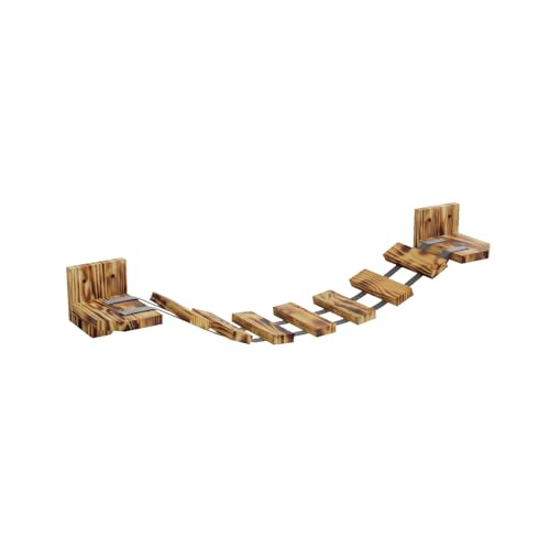 Hängebrücke für Katzen mit Regalen Kletterwand Katzenmöbel Leiter Wandmontage Katzenspielfeld Hängebrücke für Katzen mit Regalen Kletterwand Katzenmöbel Leiter Wandmontage Katzenspielfeld von QLS