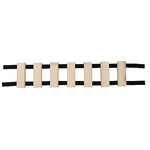 Hängebrücke für Katzen Kletterwand Katzenmöbel Wandmontage 7 Stufen Holz Kiefer 85 cm (Katzenbrücke ohne Regale) von QLS