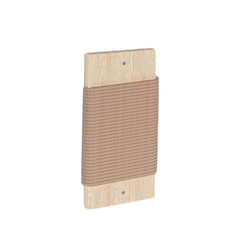 Katzenkratzbrett Kratzbrett Wandkratzbrett Kratzmatte Holz und Sisal 40 x 19 cm Wandmontage (Katzenkratzbaum hängend) von QLS
