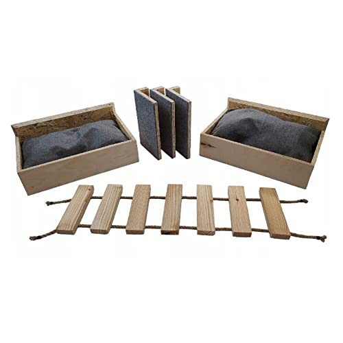 Kletterwand Kletterlandschaft Katzen Katzenliege Wandliege Katzenbett Katzenregal Wandmontage Set1 (Größe S) von QLS