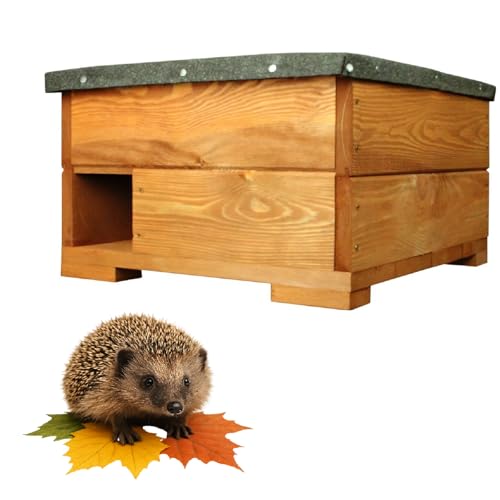 QLS Igelhaus aus Holz 45x45x27 cm mit abnehmbarem Dach Imprägniert Wetterfest QLS Igelhaus aus Holz 45x45x27 cm mit abnehmbarem Dach Imprägniert Wetterfest von QLS
