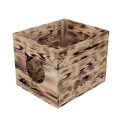 QLS Katzenhaus Box aus Holz passend für Kallax-Regal Katzenhöhle 33 x 38 x 29 cm geflammt QLS Katzenhaus Box aus Holz passend für Kallax-Regal Katzenhöhle 33 x 38 x 29 cm geflammt von QLS