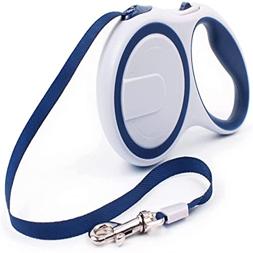 QLXYYFC Roll-Leine Hundeleine Einziehbare Führleine Starke Leine für Hunde EIN Knopf Break & Lock für Sicherheit Gurt bis zu mit 3/5 Meter für Hunde bis max 25 kg (Color : Blue, Size : 3m) von QLXYYFC