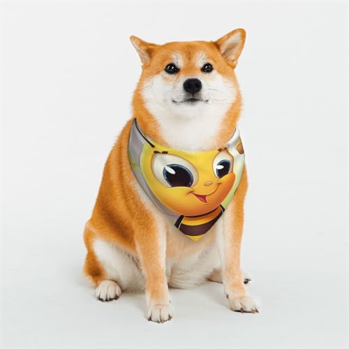 Hundehalstuch, Motiv: Honigbiene, verstellbar, Haustierhalstücher für Hunde, Weihnachten, Haustier-Schal, Dreieck-Lätzchen, Halstuch, weich, atmungsaktiv, Welpen-Bandana für kleine, mittelgroße und Hundehalstuch, Motiv: Honigbiene, verstellbar, Haustierhalstücher für Hunde, Weihnachten, Haustier-Schal, Dreieck-Lätzchen, Halstuch, weich, atmungsaktiv, Welpen-Bandana für kleine, mittelgroße und von QMNEHJ